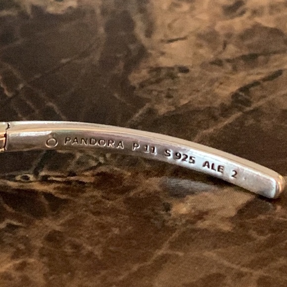 Authentic Pandora Tiara Wishbone Open Bangle Bracelet S925 ALE - Picture 4 of 7